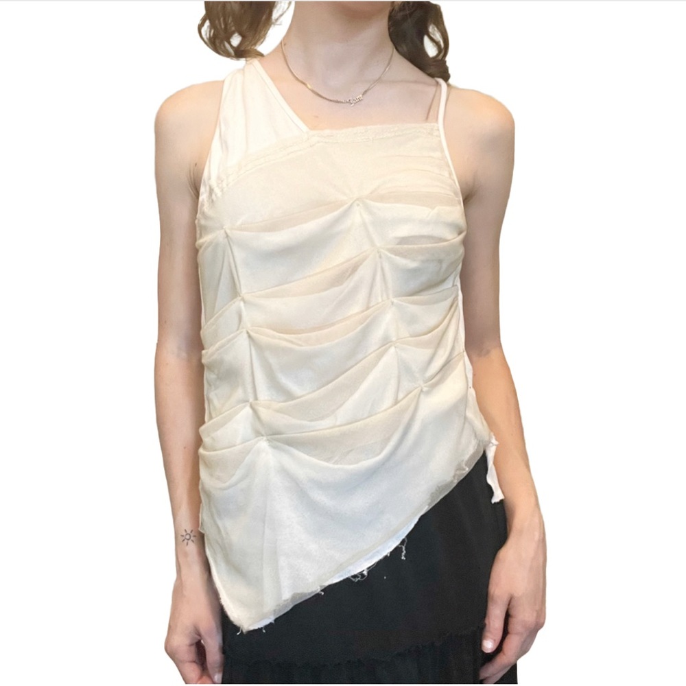 Grunge Fairy Mesh Asymmetrical Tank Top